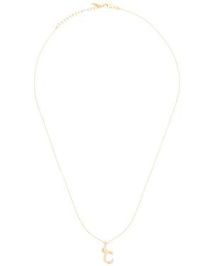 Missoma Mini Curly Molten Initial Necklace - White