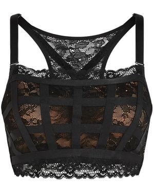 Marlies Dekkers Lace Padded Plunge Balcony Bra - Black