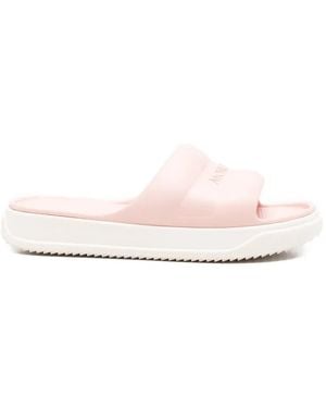 Moncler Altive Pantoletten Mit Logo-Prägung - Pink