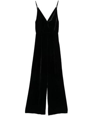 Raquel Diniz V-Neck Jumpsuit With Spaghetti Straps - Black