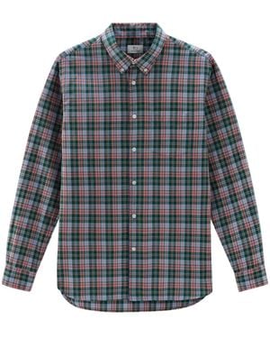 Woolrich Check-Print Cotton Shirt - Blue