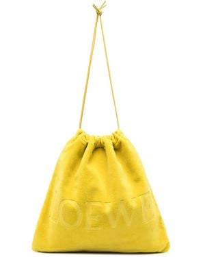 Loewe Clutch Aus Logo-Jacquard - Gelb