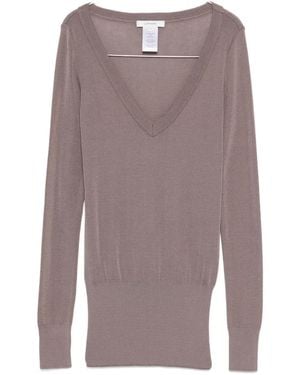 Lemaire Long-sleeve V-neck sweater - Braun