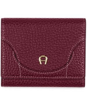 Aigner Hazel Logo-Plaque Wallet - Purple