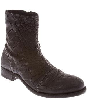Premiata Textured Leather Boot - Brown