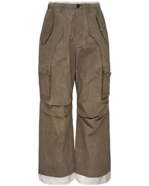 ANDERSSON BELL Wide-Leg Cargo Pants - Natural