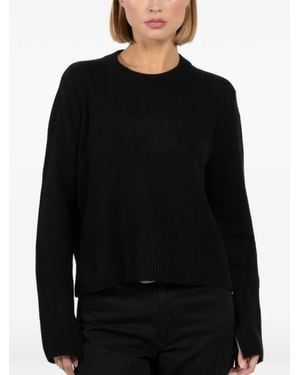 Autumn Cashmere Pullover mit rundem Ausschnitt - Schwarz