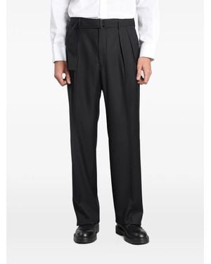 Tagliatore Belted Pleated Pants - Black