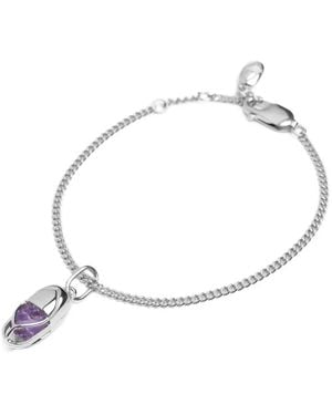 CAPSULE ELEVEN Anhänger Mit Ovalem Amethyst-Anhänger - Weiß