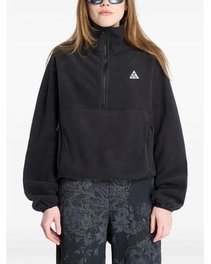 Nike Wolf Tree Half-Zip Fleece Sweatshirt - Black