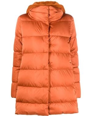 Herno Detachable-Hood Padded Coat - Orange
