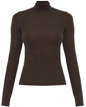 Max Mara Wool Yarn Polo-Neck Jumper - Black