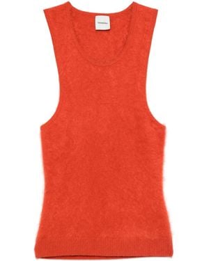 Nanushka Débardeur En Maille À Effet Brossé - Red