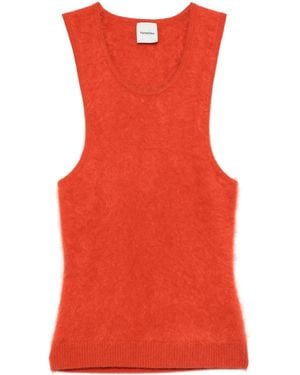 Nanushka Tanktop Met Geborstelde Gebreide - Rood