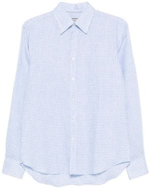 Canali Gingham-pattern shirt - Blanco