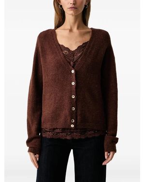 Fracomina Button-Fastening V-Neck Cardigan - Black