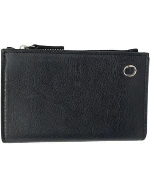 Orciani Eyelet-Embellished Zip-Around Wallet - Black