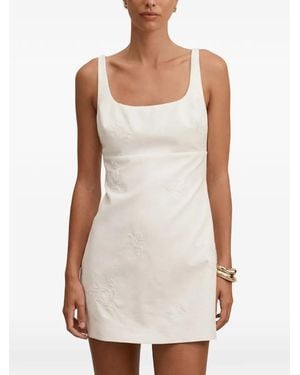 EVER NEW Evangeline Floral-Embroidered Mini Dress - White