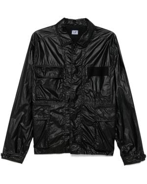 C.P. Company Gewachste Hemdjacke - Schwarz