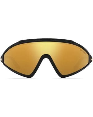 Tom Ford Lorna Shield-Frame Sunglasses - Yellow