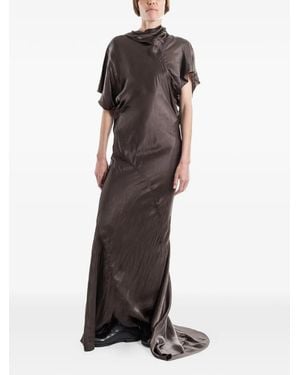 Rick Owens Seb Gown Draped Gown - Brown