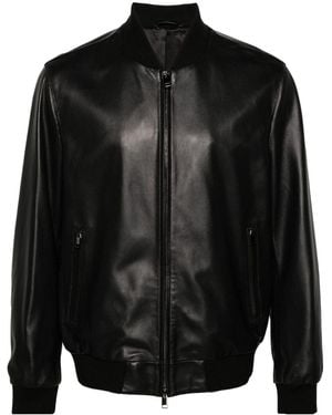 Brioni レザー ジャケット - ブラック