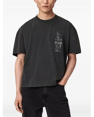 AllSaints Graphic-Print T-Shirt - Black