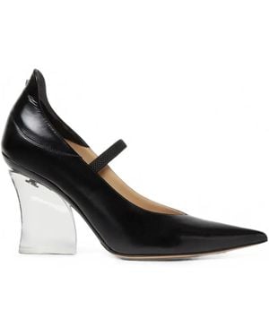 Fendi Cuneo Pointed-Toe Pumps - Black