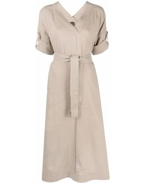 Lorena Antoniazzi Belted Midi Dress - Natural