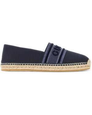 Gucci Logo-Strap Canvas Espadrilles - Blue