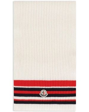 Moncler ロゴ スカーフ - ホワイト