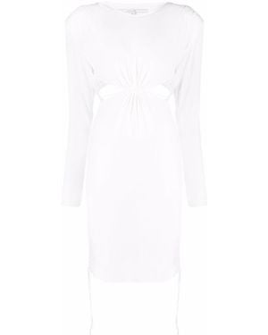 MANURI Patricia Ruched-Detail Minidress - White