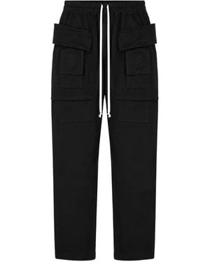 Rick Owens Pantalon Fuselé Creach Cargo À Lien De Resserrage - Black