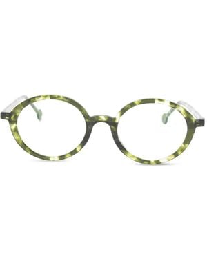 L.A. EYEWORKS Sakari Brille Mit Rundem Gestell - Grün