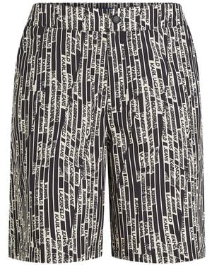 KARL LAGERFELD All-Over Print Shorts - Grey
