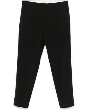 Briglia 1949 Tapered Cropped Wool-Blend Trousers - Black