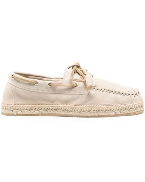 SCAROSSO Kai Suede Espadrilles - Natural