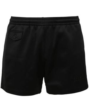MM6 by Maison Margiela Logo-Embroidered Elasticated Shorts - Black