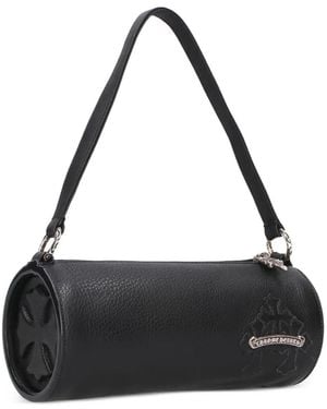 Chrome Hearts Grinds Leather Handbag - Black