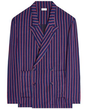 Dries Van Noten Striped Blazer - Purple