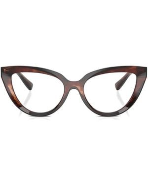 Dolce & Gabbana Lunettes De Vue À Monture Papillon - Marron