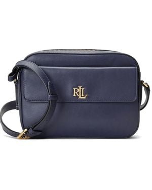 Ralph Lauren Logo-Plaque Satchel Bag - Blue