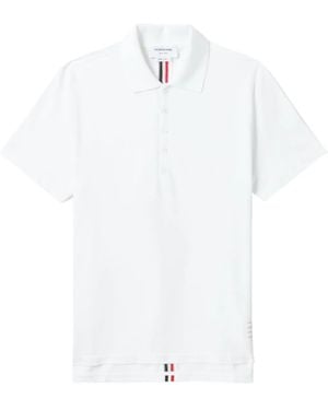 Thom Browne Back-Stripe Polo Shirt - Bianco