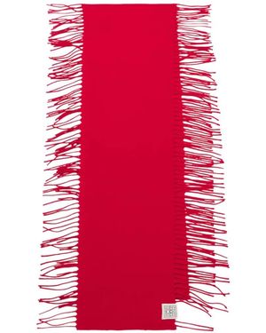 TOTEME Fringed-Edge Scarf - Red
