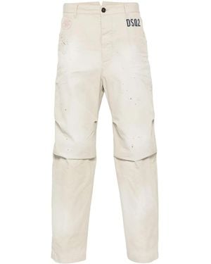 DSquared² D2 Stamps Osaka Straight-Leg Trousers - Natural