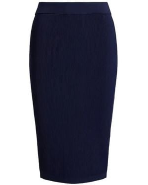 Ralph Lauren Ribbed Pencil Skirt - Blue