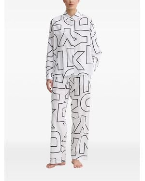 DKNY Pajama À Logo Imprimé - White