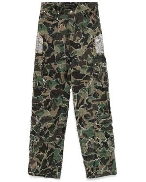 Who Decides War Washed Camo カーゴパンツ - グリーン