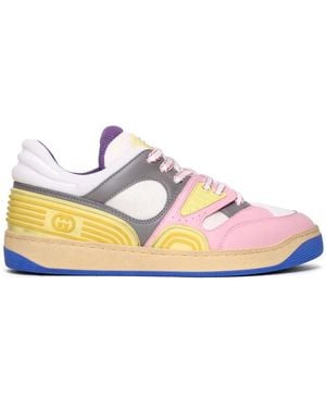 Gucci Basket Sneakers Mit Kontrasteinsätzen - Pink