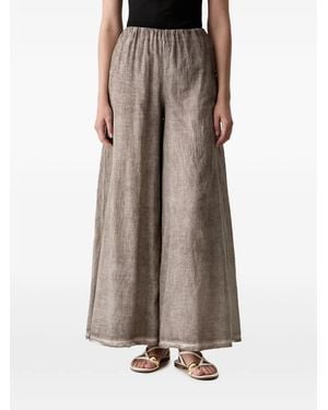 Haveone Elasticated Palazzo Pants - Brown